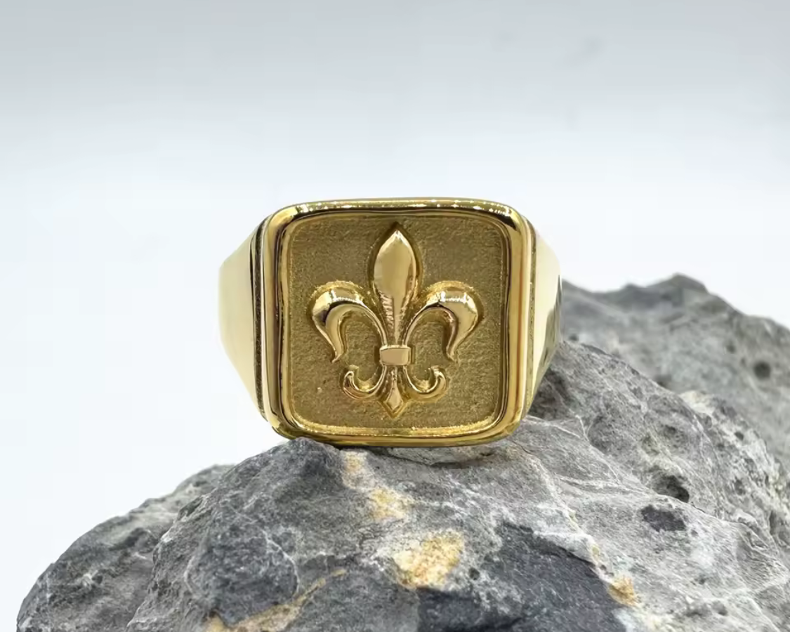 Chevalière Fleur de Lys