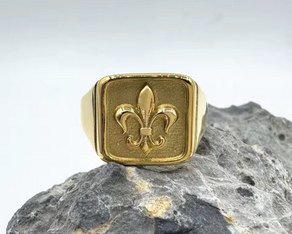 Chevalière Fleur de Lys