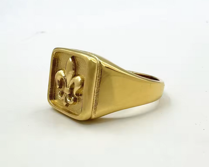 Chevalière Fleur de Lys